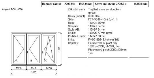 Prodm plastov okna