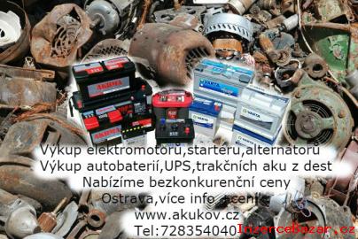 vkup autobateri,elektromotor Ostrava