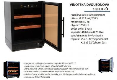 VINOTÉKA DVOUZÓNOVÁ 103 LITRŮ