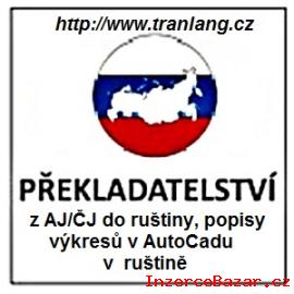 Popisy výkresů v RU v AutoCadu, vč.  přek
